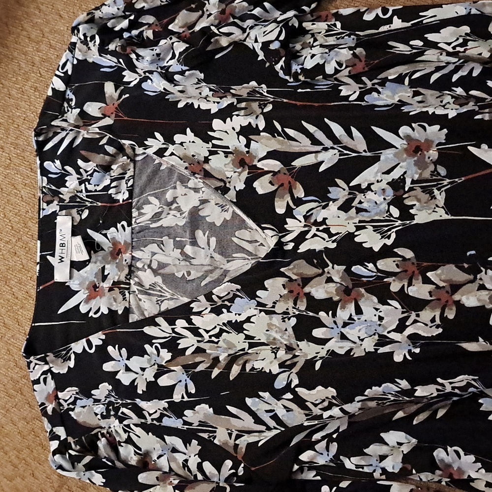 WHBM White House Black Market Womens Long Sleeve V Neck Dressy Shirt SZ: Medium - Picture 4 of 6